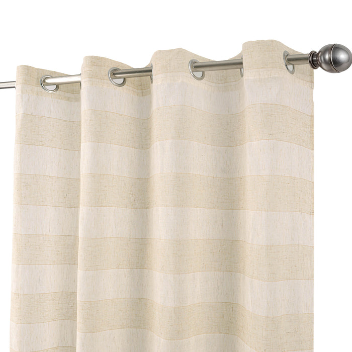 Cortinado Pronto a Pôr 140x260cm com Argolas - Creme Modelo 54