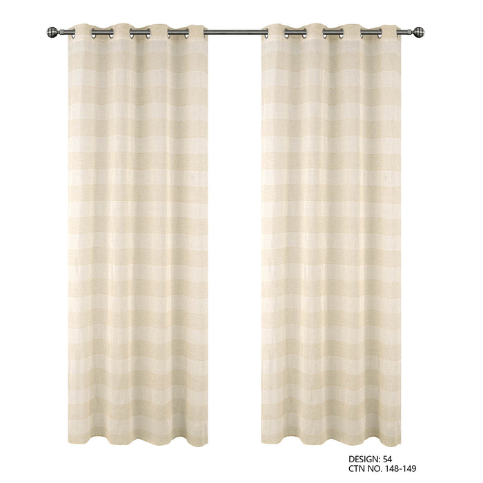 Cortinado Pronto a Pôr 140x260cm com Argolas - Creme Modelo 54