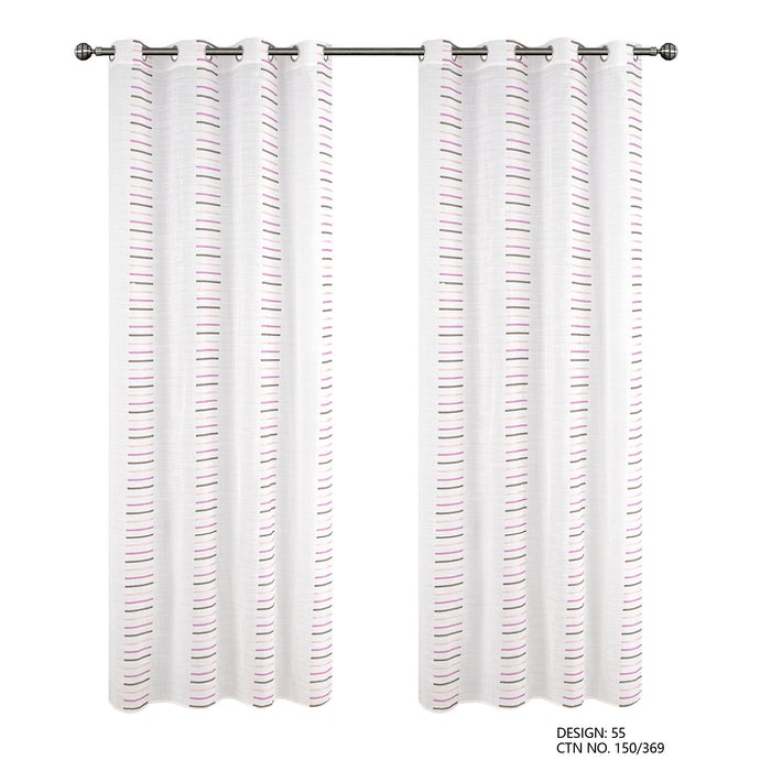 Cortinado Pronto a Pôr 140x260cm com Argolas - Branco Modelo 55