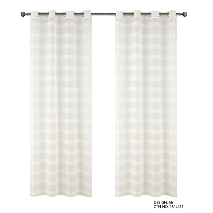 Cortinado Pronto a Pôr 140x260cm com Argolas - Branco Modelo 56