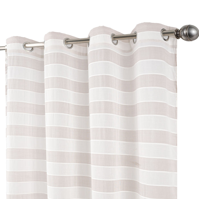 Cortinado Pronto a Pôr 140x260cm com Argolas - Bege Modelo 57