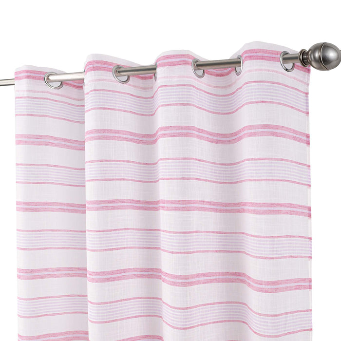 Cortinado Pronto a Pôr 140x260cm com Argolas - Rosa Modelo 58