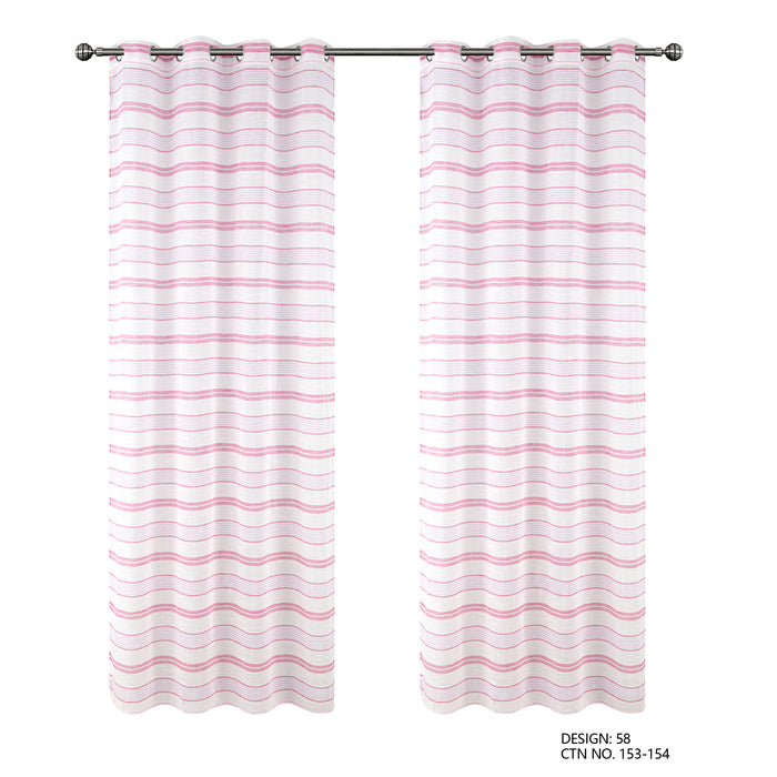 Cortinado Pronto a Pôr 140x260cm com Argolas - Rosa Modelo 58