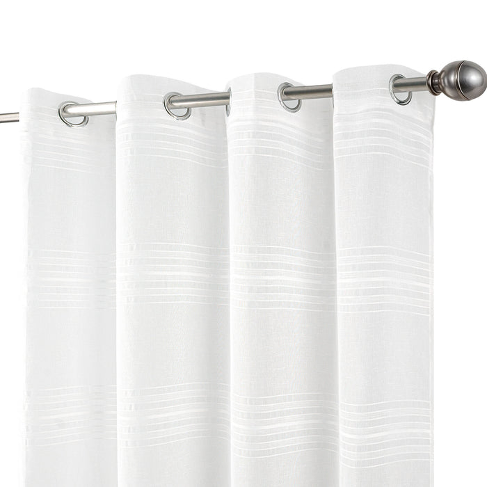 Cortinado Pronto a Pôr 140x260cm com Argolas - Branco Modelo 59