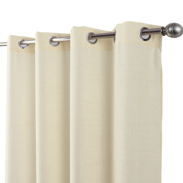 Cortinado Pronto a Pôr 140x260cm com Argolas -  creme Modelo 6