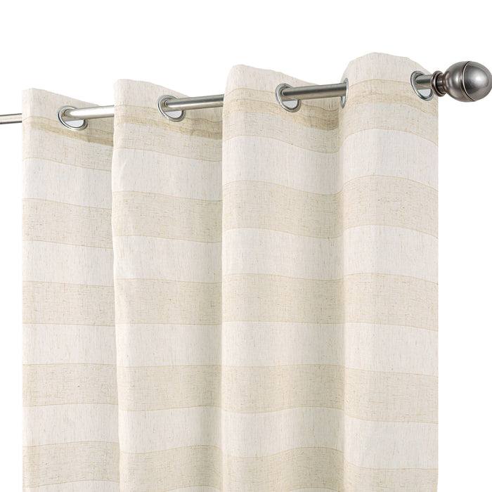 Cortinado Pronto a Pôr 140x260cm com Argolas - Creme Modelo 60