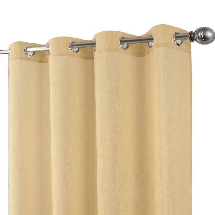 Cortinado Pronto a Pôr 140x260cm com Argolas - Bege Modelo 61