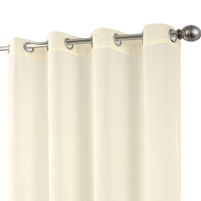 Cortinado Pronto a Pôr 140x260cm com Argolas - Creme Modelo 62
