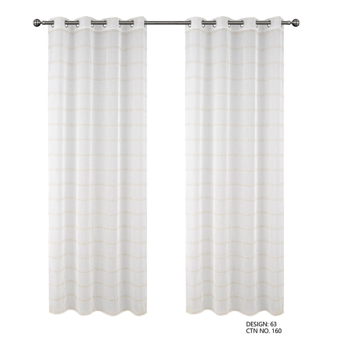 Cortinado Pronto a Pôr 140x260cm com Argolas - Branco Modelo 63