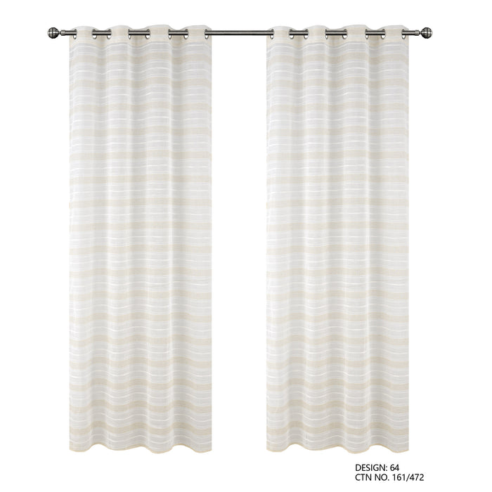 Cortinado Pronto a Pôr 140x260cm com Argolas - Branco Modelo 64
