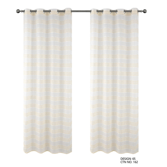 Cortinado Pronto a Pôr 140x260cm com Argolas - Branco Modelo 65