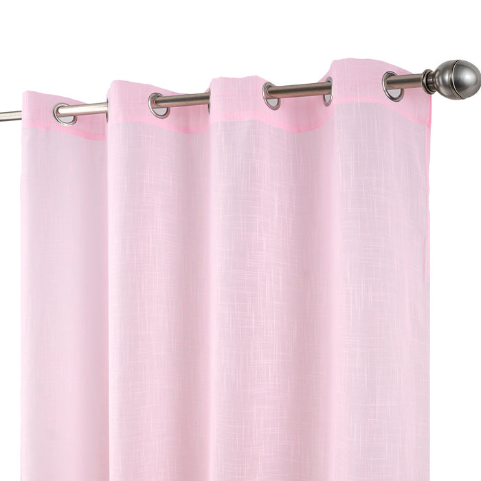 Cortinado Pronto a Pôr 140x260cm com Argolas - Rosa Modelo 66