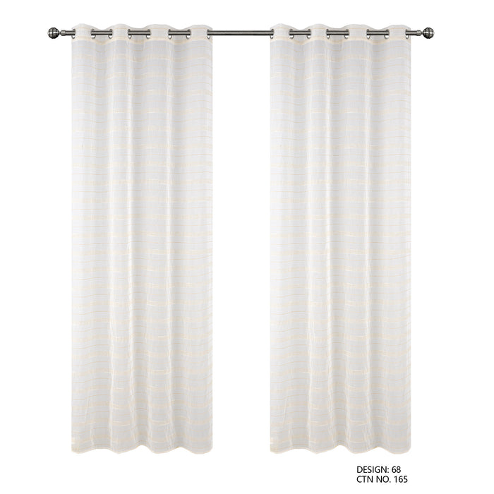 Cortinado Pronto a Pôr 140x260cm com Argolas - Branco Modelo 68
