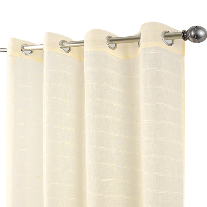Cortinado Pronto a Pôr 140x260cm com Argolas - Creme Modelo 68