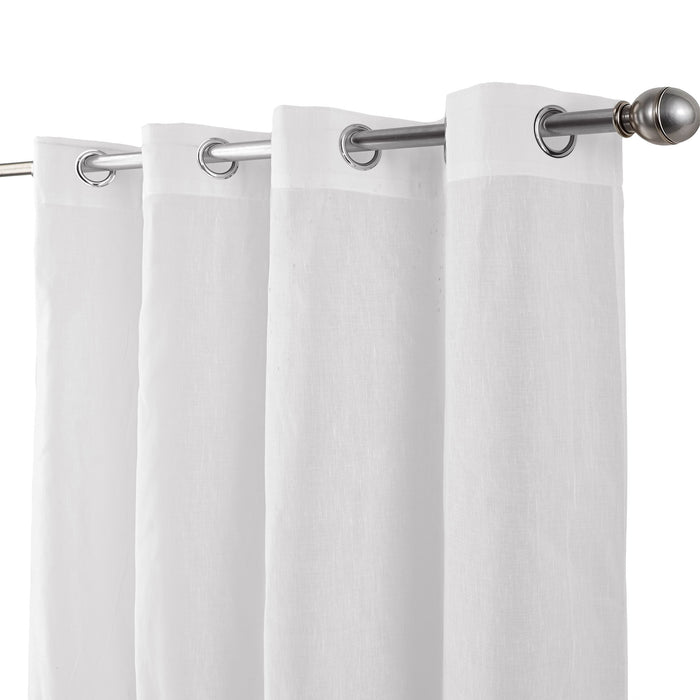 Cortinado Pronto a Pôr 140x260cm com Argolas - branco Modelo 7