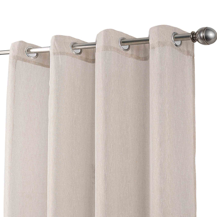 Cortinado Pronto a Pôr 140x260cm com Argolas - Bege Modelo 72