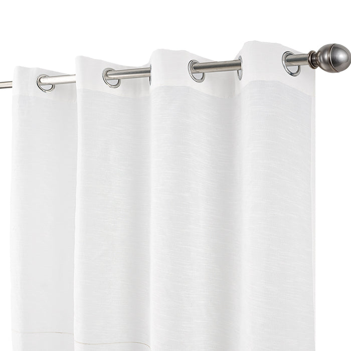 Cortinado Pronto a Pôr 140x260cm com Argolas - Branco Modelo 73