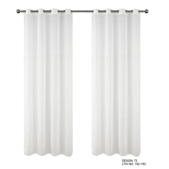 Cortinado Pronto a Pôr 140x260cm com Argolas - Branco Modelo 73