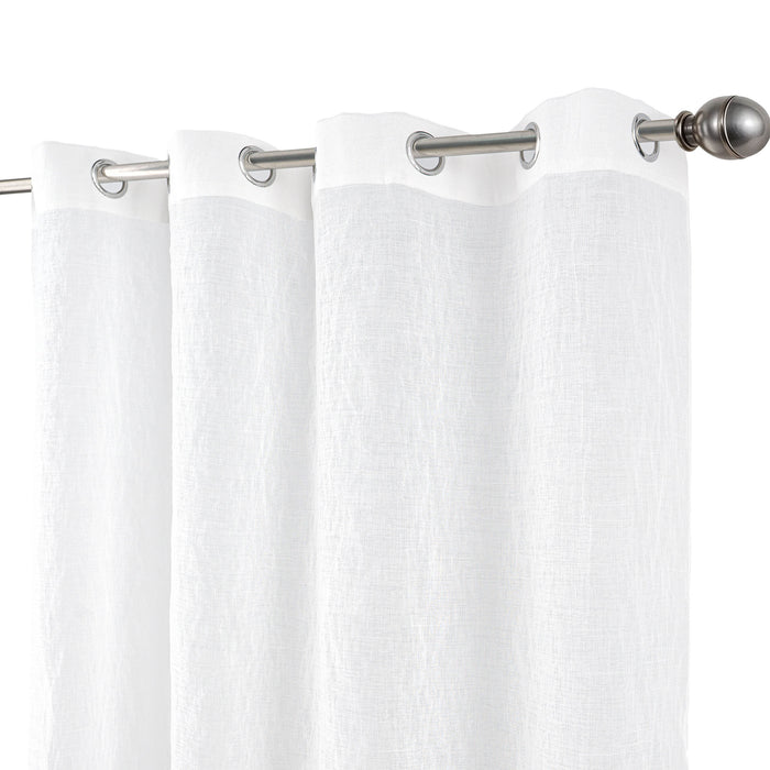 Cortinado Pronto a Pôr 140x260cm com Argolas - Branco Modelo 74