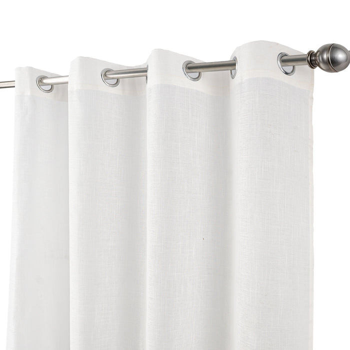 Cortinado Pronto a Pôr 140x260cm com Argolas - Branco Modelo 76
