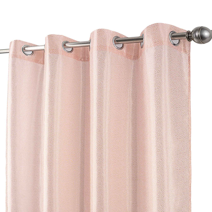 Cortinado Pronto a Pôr 140x260cm com Argolas - Rosa Modelo 77