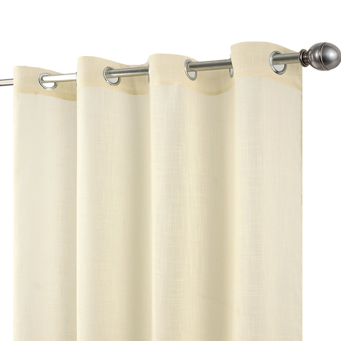 Cortinado Pronto a Pôr 140x260cm com Argolas - Creme Modelo 78