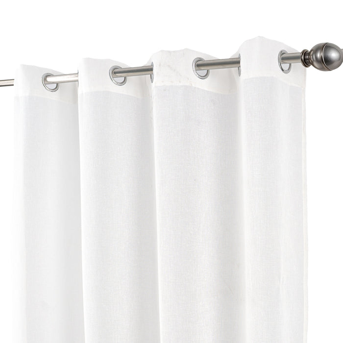 Cortinado Pronto a Pôr 140x260cm com Argolas - Branco Modelo 79