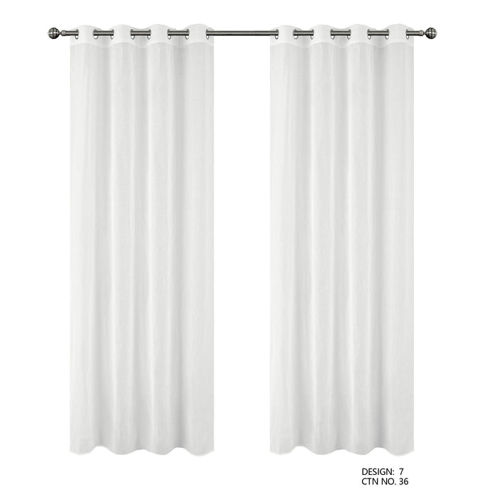 Cortinado Pronto a Pôr 140x260cm com Argolas - branco Modelo 7