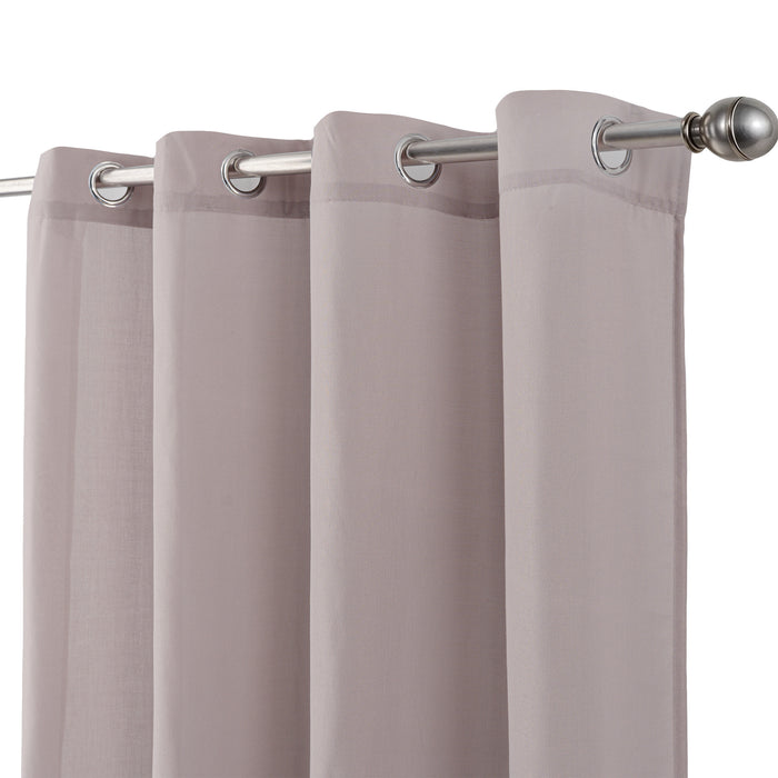 Cortinado Pronto a Pôr 140x260cm com Argolas - Cinzento Modelo 84