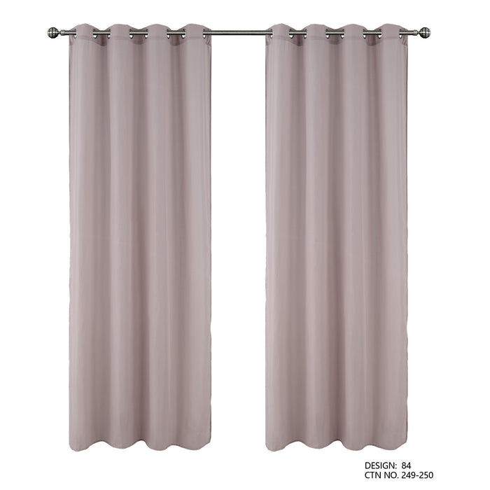 Cortinado Pronto a Pôr 140x260cm com Argolas - Cinzento Modelo 84
