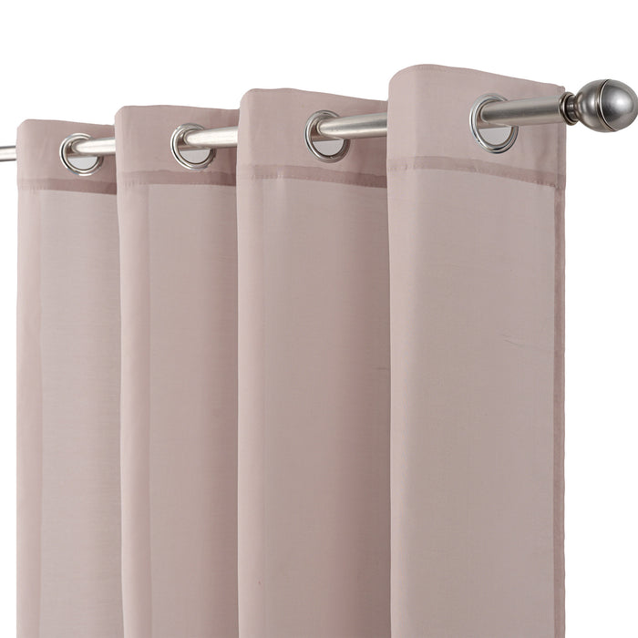 Cortinado Pronto a Pôr 140x260cm com Argolas - Bege Modelo 88