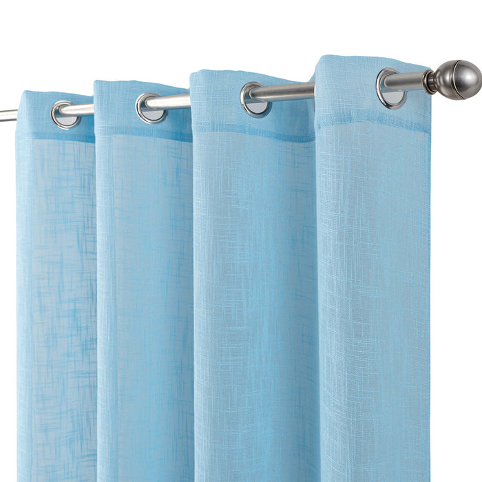 Cortinado Pronto a Pôr 140x260cm com Argolas - Azul Modelo 89