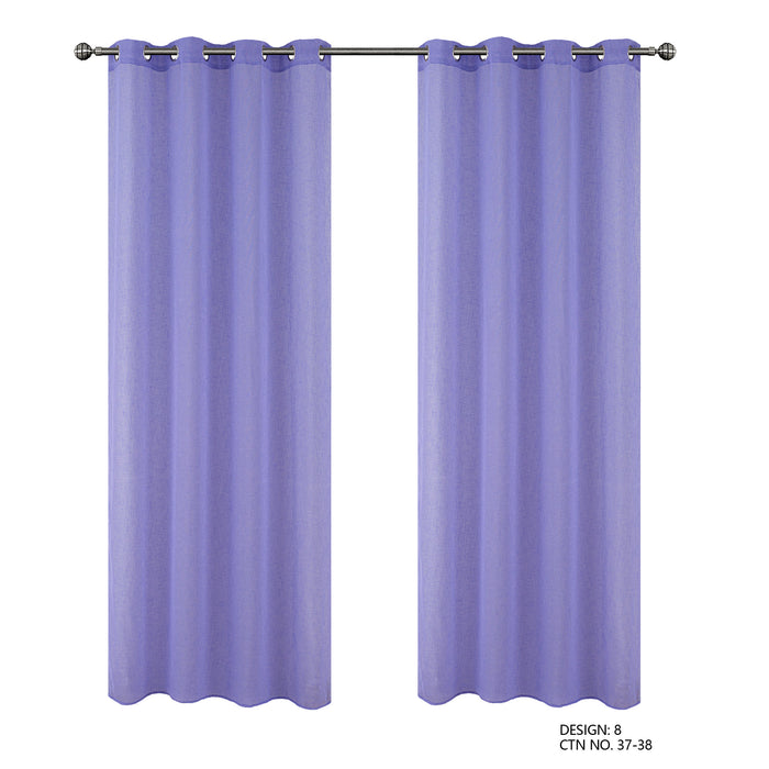 Cortinado Pronto a Pôr 140x260cm com Argolas - lilás Modelo 8