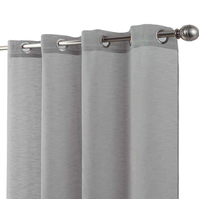 Cortinado Pronto a Pôr 140x260cm com Argolas - cinzento Modelo 9