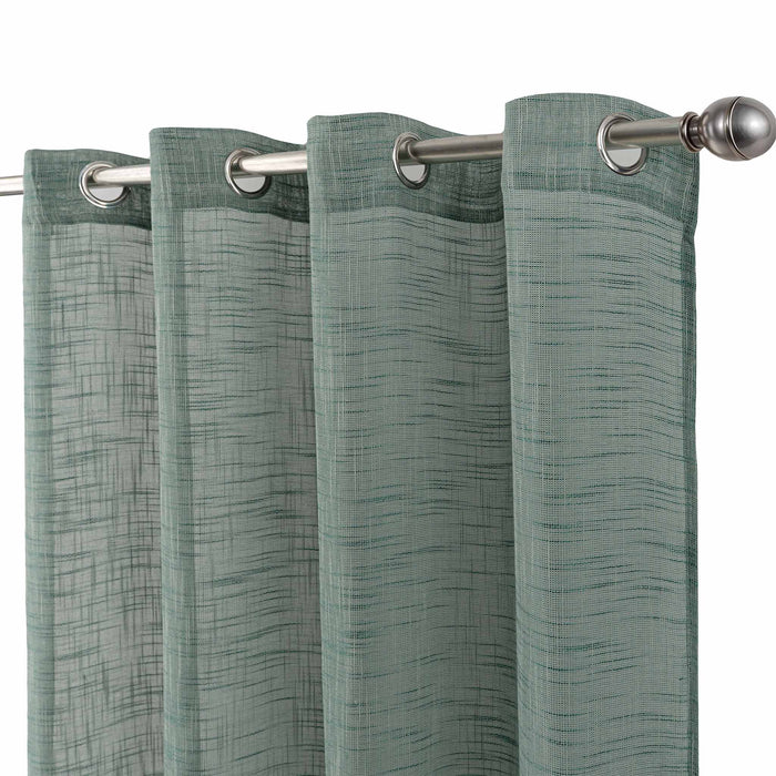 Cortinado Pronto a Pôr 140x260cm com Argolas - Verde Sálvia Modelo 90