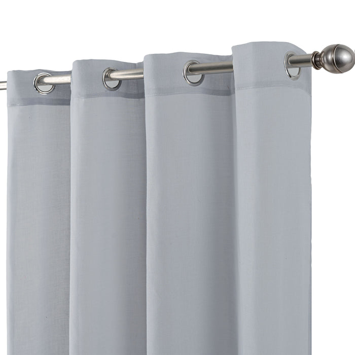 Cortinado Pronto a Pôr 140x260cm com Argolas - Cinzento Modelo 92