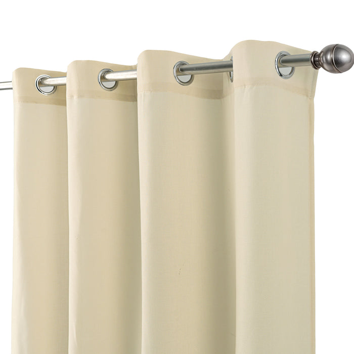 Cortinado Pronto a Pôr 140x260cm com Argolas - Bege Modelo 93