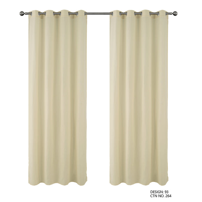 Cortinado Pronto a Pôr 140x260cm com Argolas - Bege Modelo 93