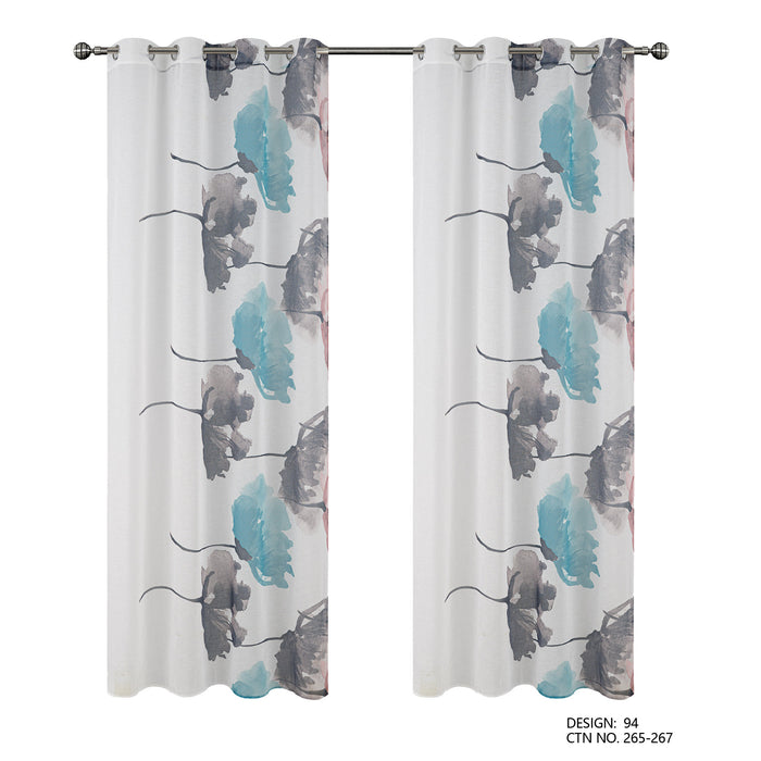Cortinado Pronto a Pôr 140x260cm com Argolas - Branco Modelo 94