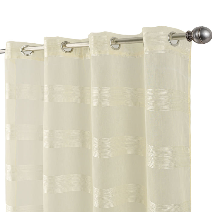 Cortinado Pronto a Pôr 140x260cm com Argolas - Marfim Modelo 96