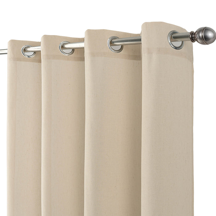 Cortinado Pronto a Pôr 140x260cm com Argolas - Bege Modelo 97