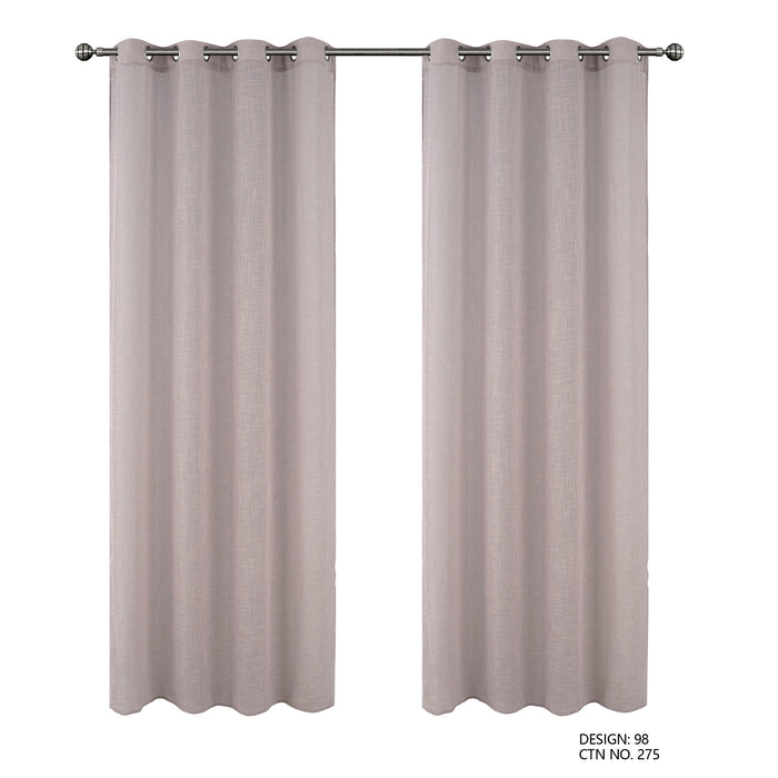Cortinado Pronto a Pôr 140x260cm com Argolas - Roxo Modelo 98