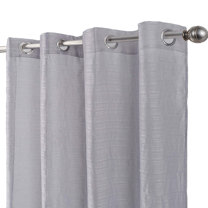 Cortinado Pronto a Pôr 140x260cm com Argolas - Cinzento Modelo 99
