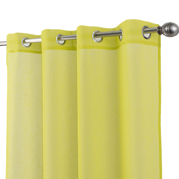 Cortinado Pronto a Pôr 140x260cm com Argolas - Verde Lima Modelo 175-1