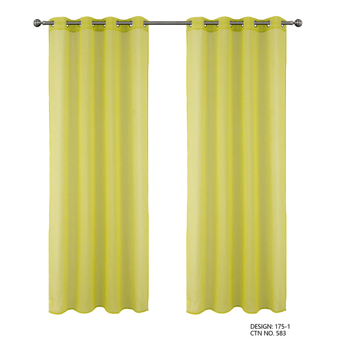 Cortinado Pronto a Pôr 140x260cm com Argolas - Verde Lima Modelo 175-1