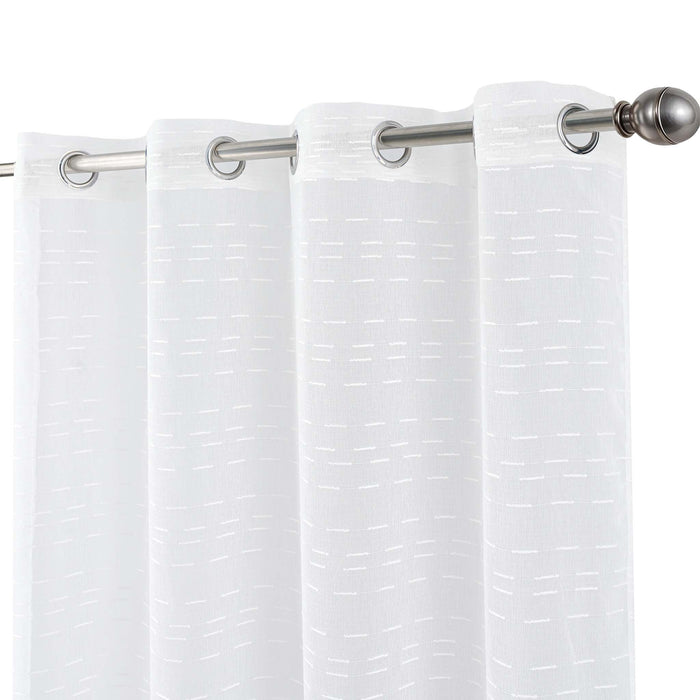 Cortinado Pronto a Pôr 140x260cm com Argolas - Branco Modelo 203